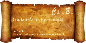 Csutorás Bernadett névjegykártya