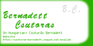 bernadett csutoras business card
